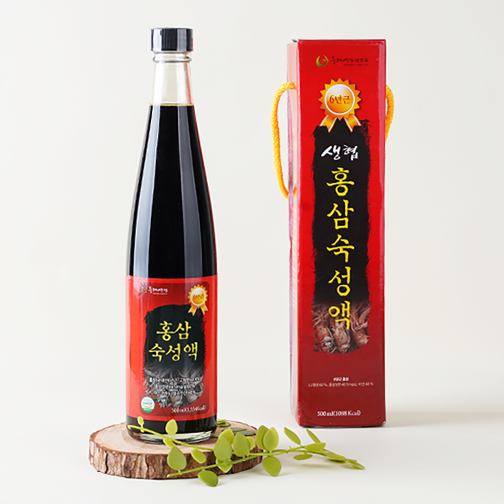 두레생협 홍삼청 (500ml) 장수 6년근 구증구포 홍삼 발효 숙성액 : 우브마켓