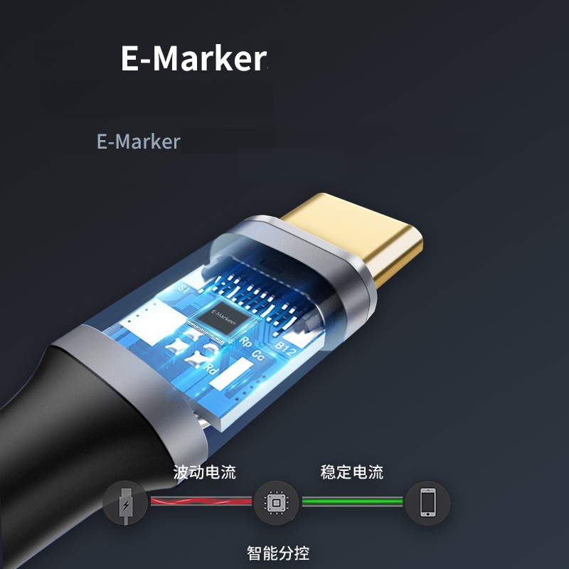 C to C PD 타입 100W USB3.1 Gen2 썬더볼트 고속충전 케이블 (0.5M) : 올리민
