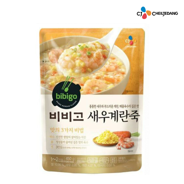 CJ제일제당 비비고 새우계란죽 450g x 1개 : 올푸드