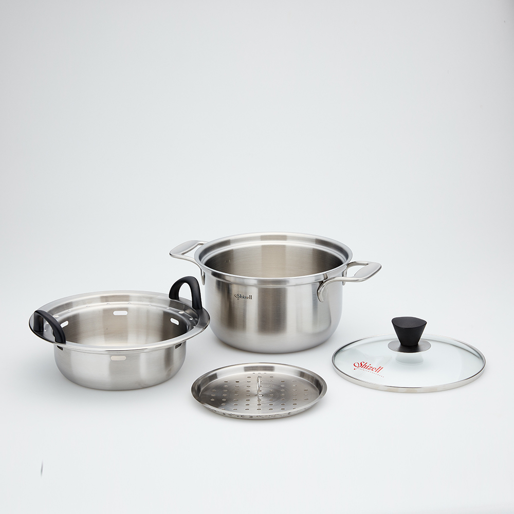 쉬젤웰빙쿠커 20cm 2인용 인덕션용 스테인리스 냄비 찜 / 차박용, 캠핑용, 이유식용 : 쉬젤