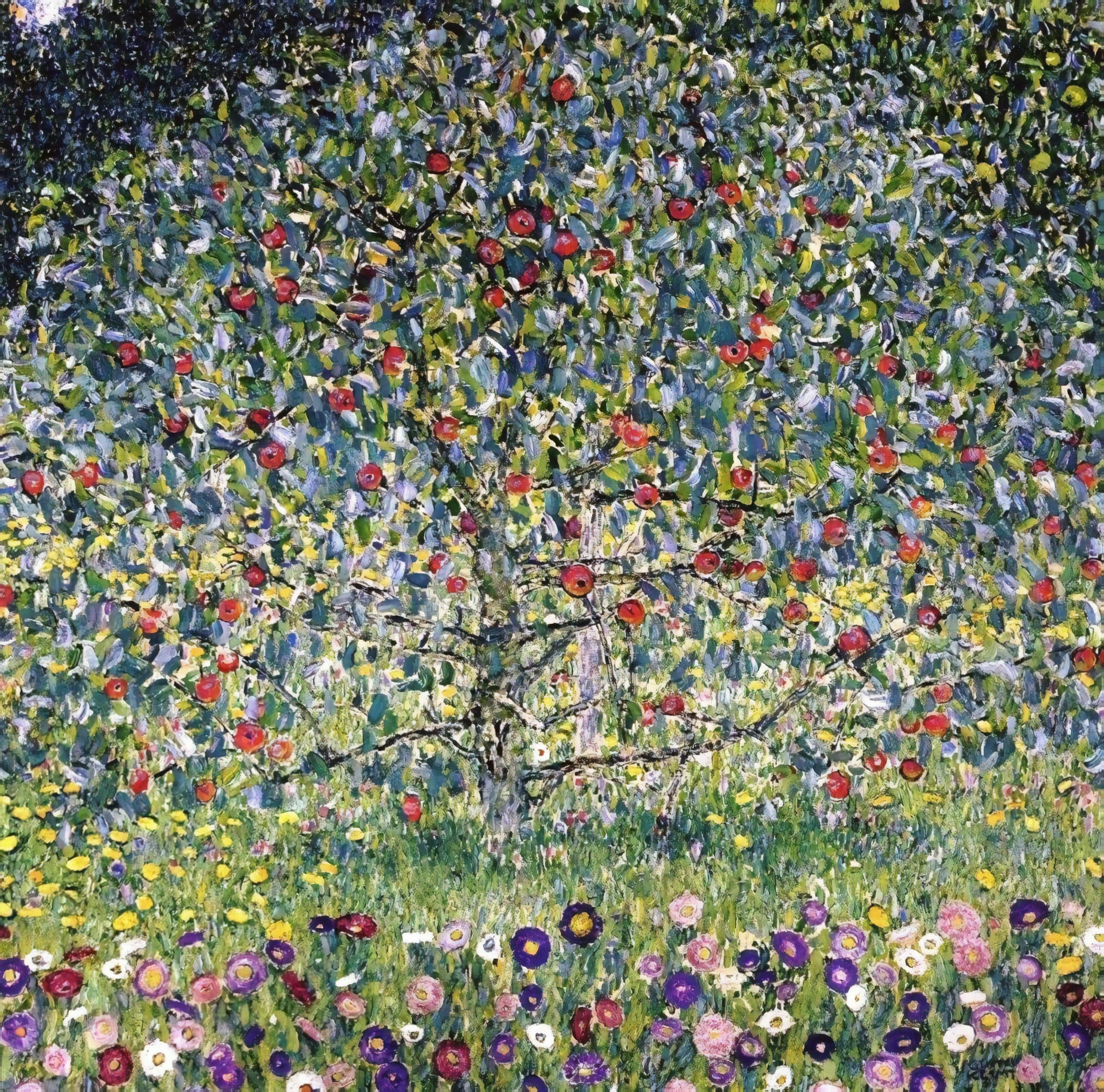 사과나무(Apple Tree) by 구스타프 클림트  - 디아섹액자 풀프레임  /  사이즈 가로 16 inch(40cm) 세로 16 inch(40cm)  유화 명화... 