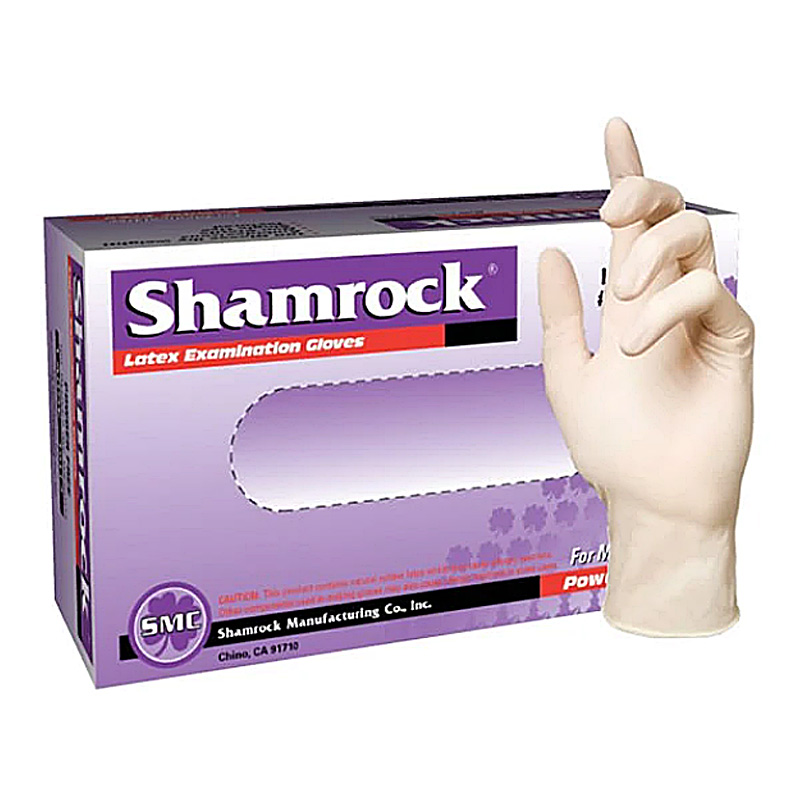 삼락 Shamrock 라텍스장갑 S,M,L 100매 파우더프리 : 에이치메드