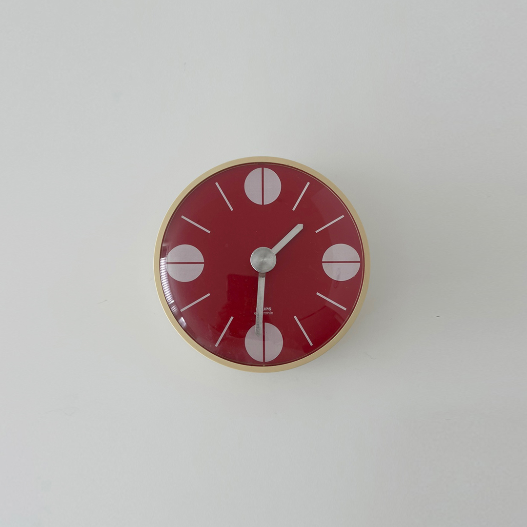 [빈티지] 1970s Krups red wall clock : 멜로우앤코