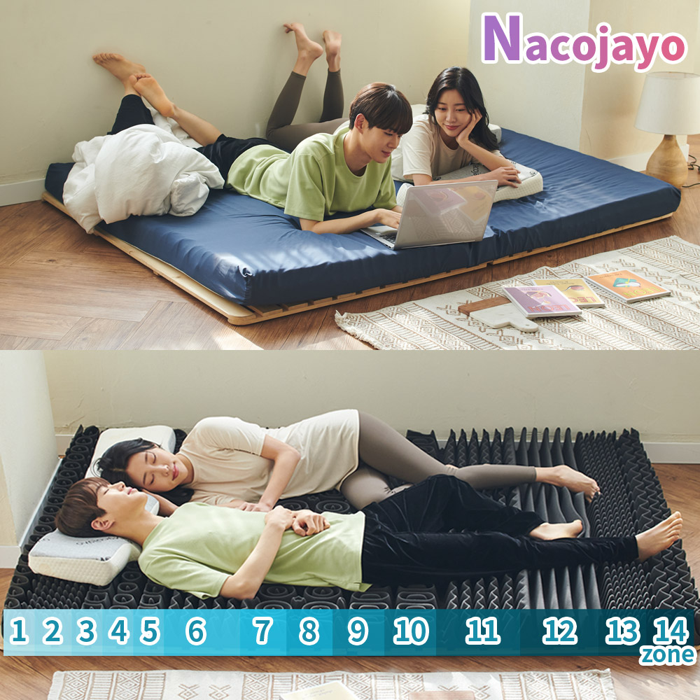 나코자요 떡실신 14존 토퍼매트리스 침대 바닥 수면매트 7cm 11cm 멀티싱글 싱글 퀸 : BS컴퍼니
