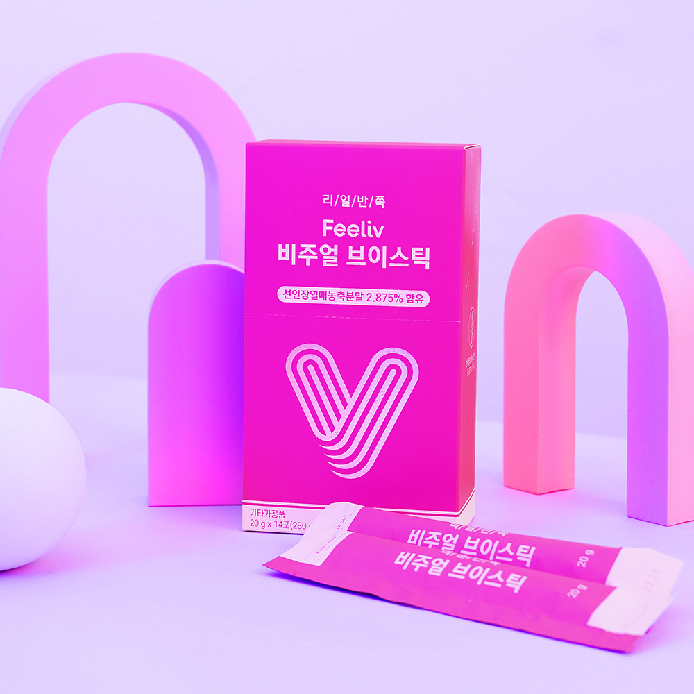 [스페셜한정판] 콜마생활건강 필리브 비주얼 브이스틱 3박스 21포 / 라인 케어 선인장열매 추출물 젤리 스틱 : 콜마생활건강