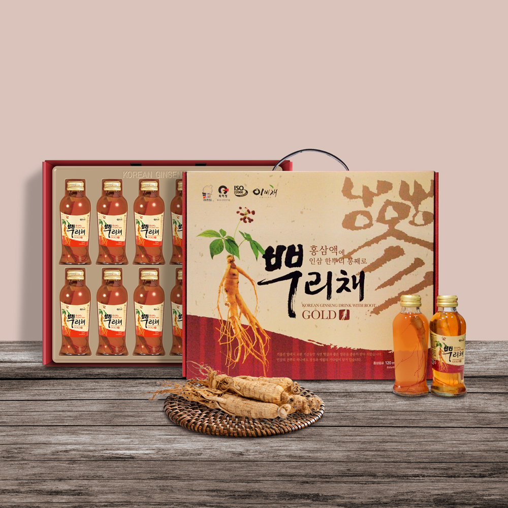 홍삼액에 인삼이 뿌리채 120ml x 12병 : 이비채 슈퍼