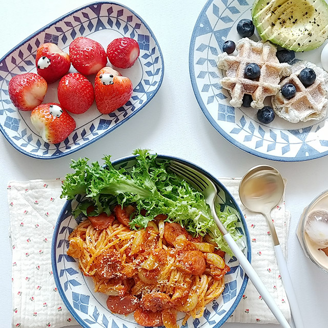 예쁜 수입 일본 그릇 아이카 콧코 치즈플레이트 떡볶이 카레 분식 볶음밥 스파게티 굽 접시 : 레벤쿠첸