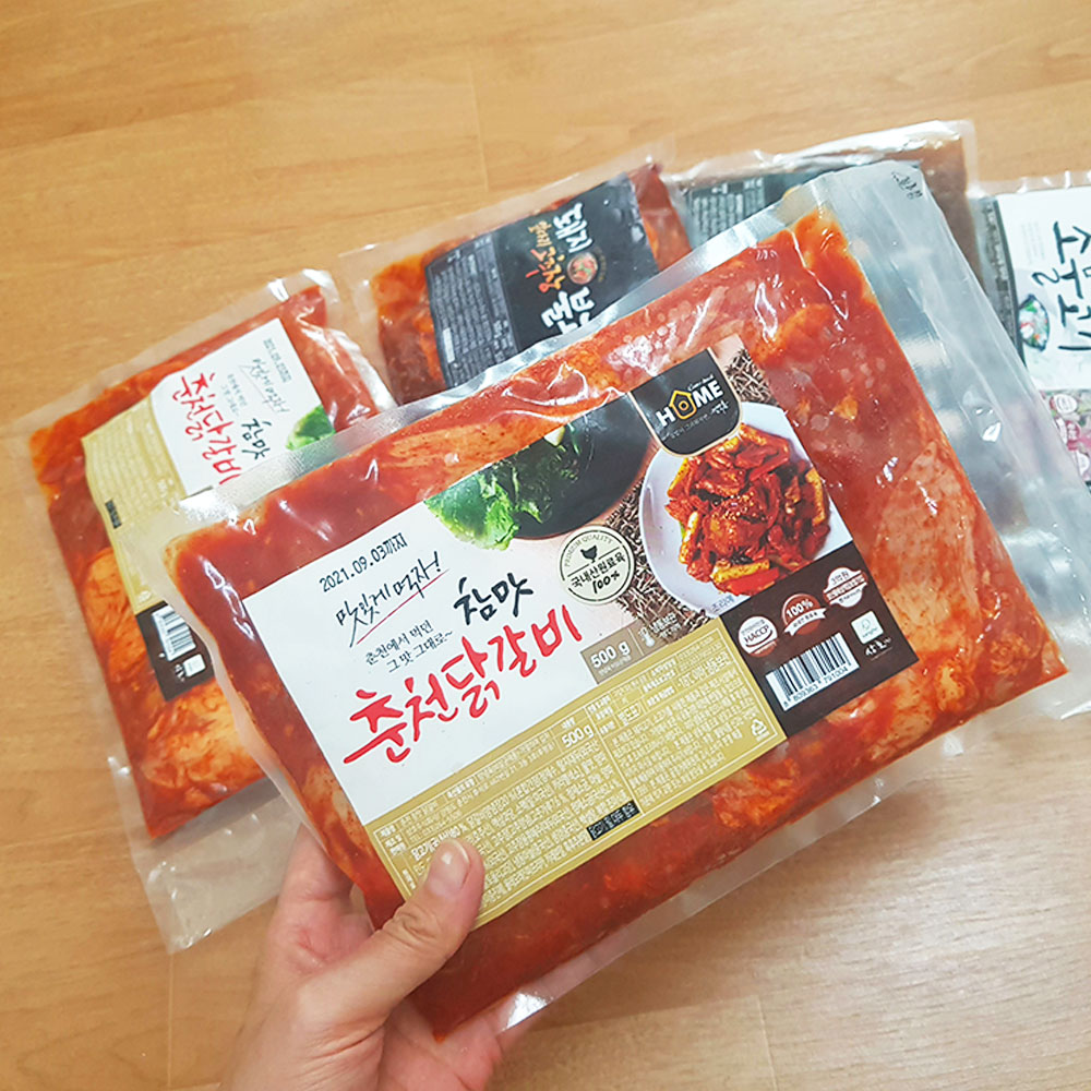 참맛 춘천닭갈비 300g 뼈없는닭갈비 간편캠핑요리 고추장양념 닭살 순살 : 행복이넘치는상점