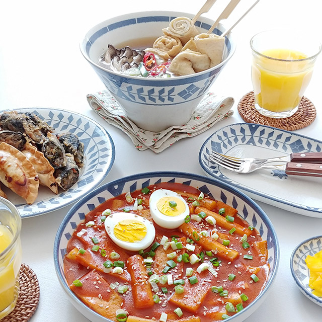 예쁜 수입 일본 그릇 아이카 콧코 치즈플레이트 떡볶이 카레 분식 볶음밥 스파게티 굽 접시 : 레벤쿠첸