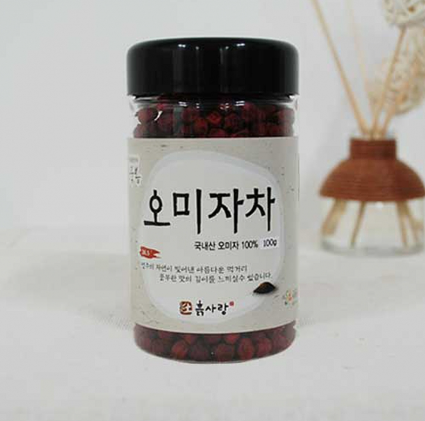 흙사랑 환절기 국내산 영주 100% 오미자차 병(100g) : J.BIE