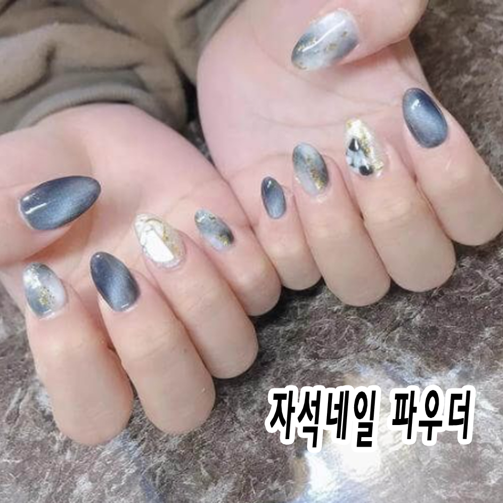자석네일 셀프 네일아트 재료 머메이드 파우더 캣츠아이 : 젤네일 재료 써니