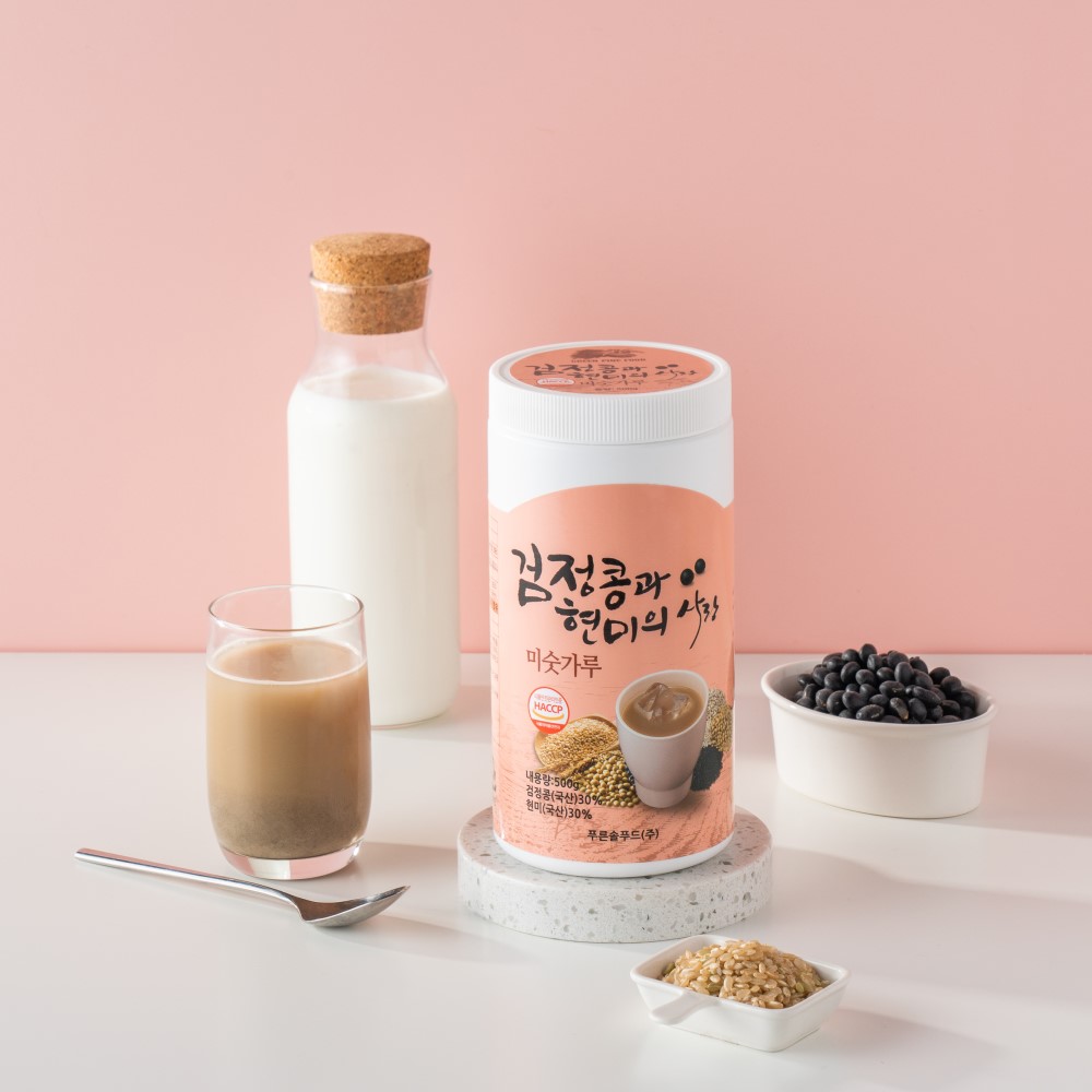 정선드림 식사대용 검정콩 현미 사랑 미숫가루 선식 500g 무첨가 : 네이퍼스