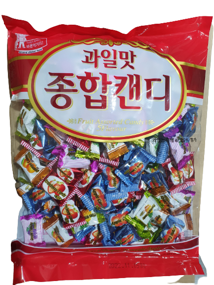 과일맛 종합캔디,750g 아리랑지에프 판촉사탕,대용량사탕 : 주전유통 맛있는 먹거리