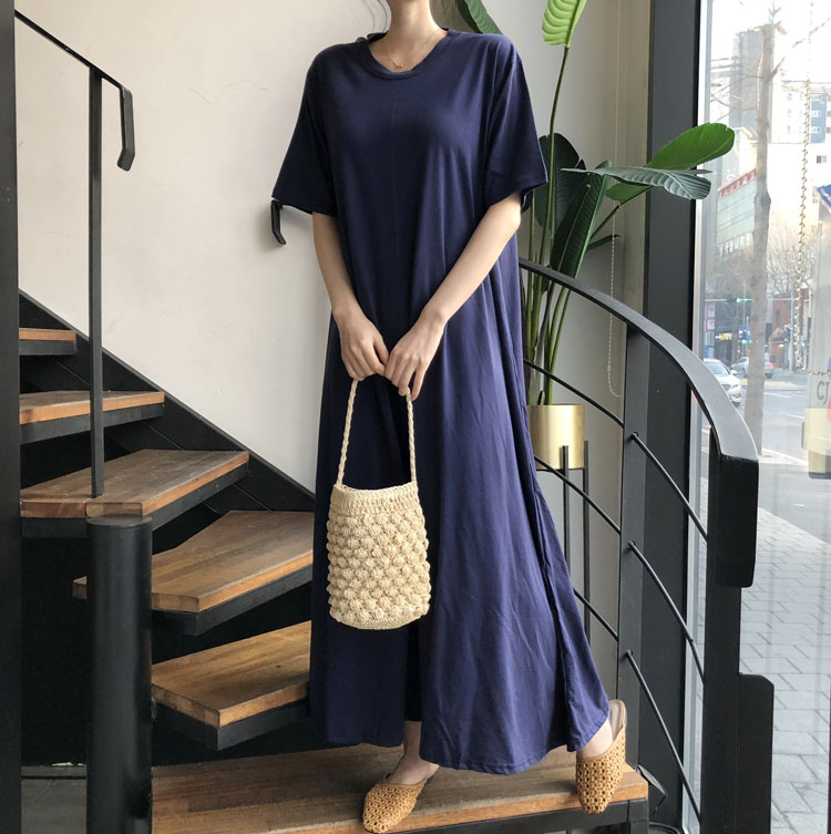 세일 [무배] 라자냐 코튼 루즈핏 롱 원피스 4컬러 : 수아르SOIR