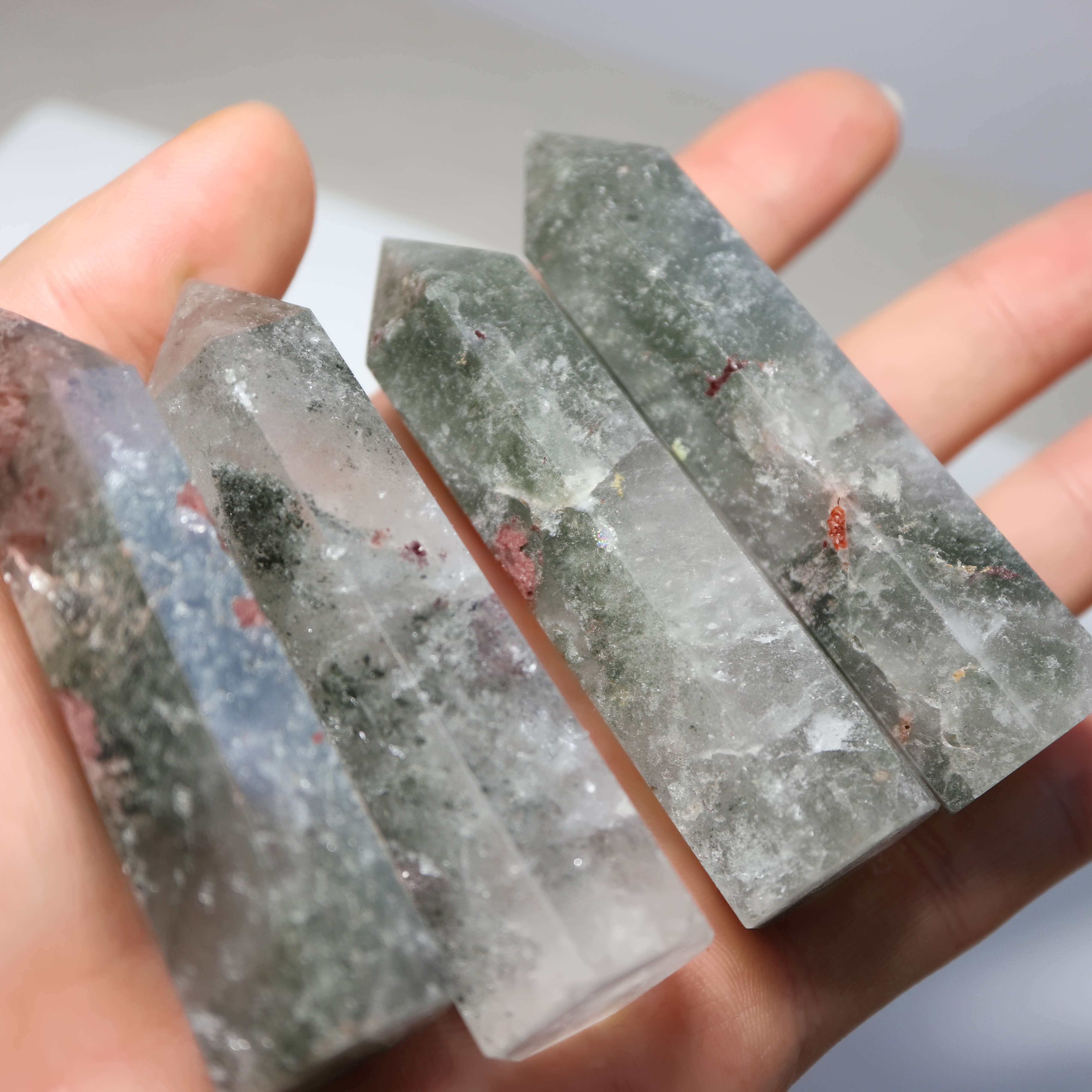 가든 쿼츠/팬텀 쿼츠 수정 원석 포인트(garden quartz point) : 케미미네랄