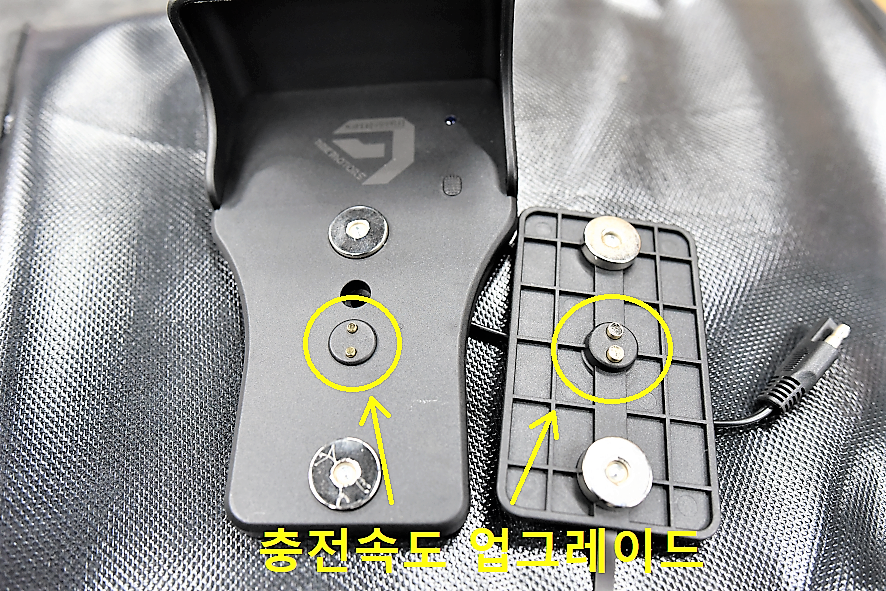 오토바이 바이크 자석거치대 배달대행 퀵 스마트폰 무선충전거치대 : 나인모터스