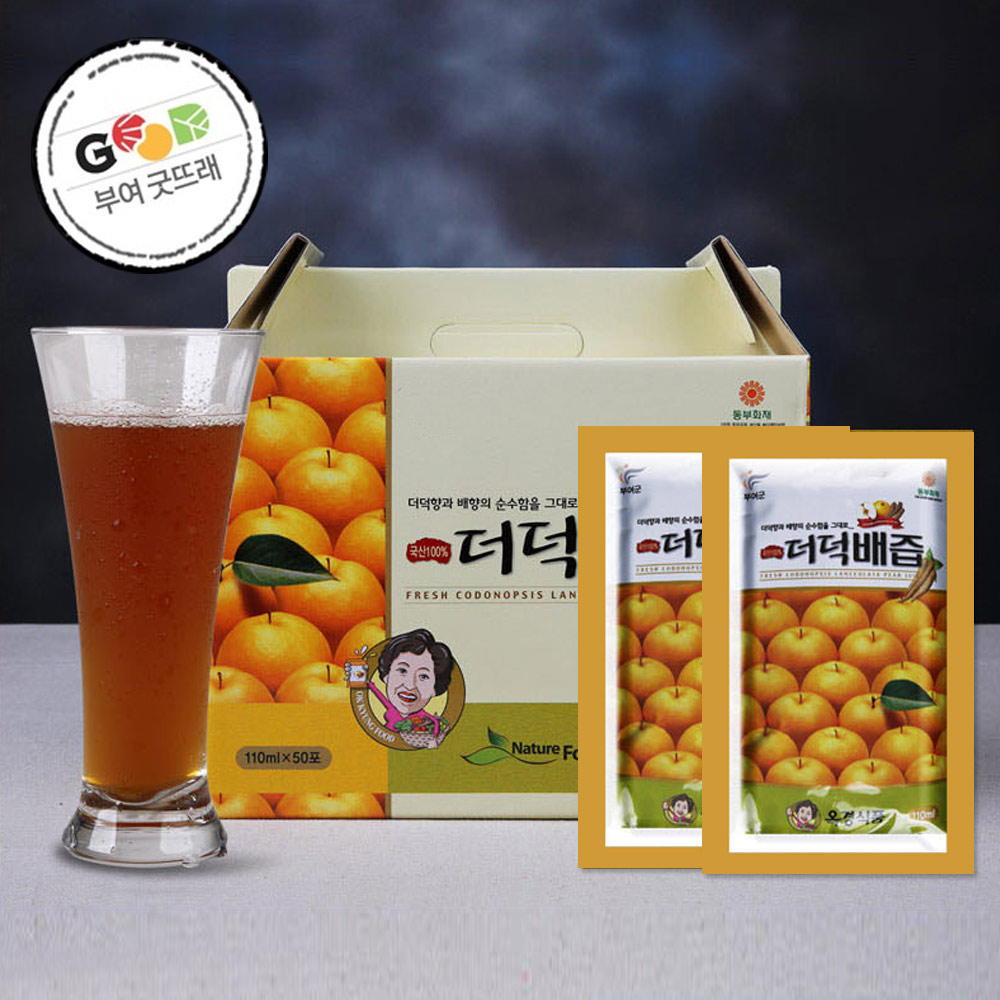 더덕배즙 110mlx30포 50포 / 굿뜨래 / 산지직송 : 전국대표팔도장터