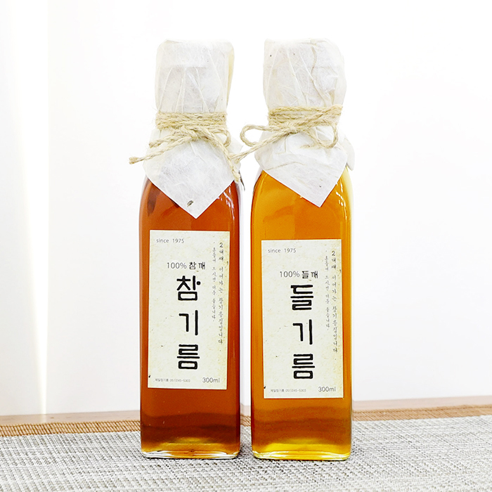 제일상회 중국산 참기름+들기름 세트 300ml : 제일상회-자갈치시장