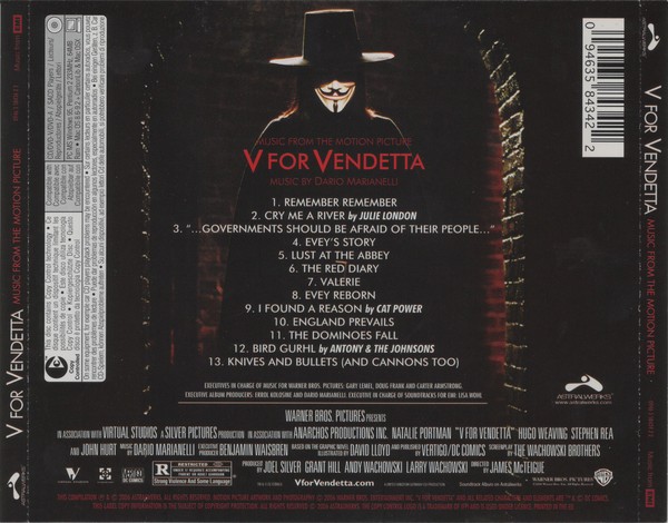 브이 포 벤데타 (V for Vendetta) 사운드트랙 O.S.T [EU] : 무드크리에이션