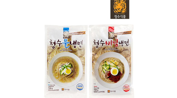청수 프리미엄 물냉면 720G+비빔냉면 720G (8인분 비빔장 육수 포함) 냉면재료 : Lifeitem