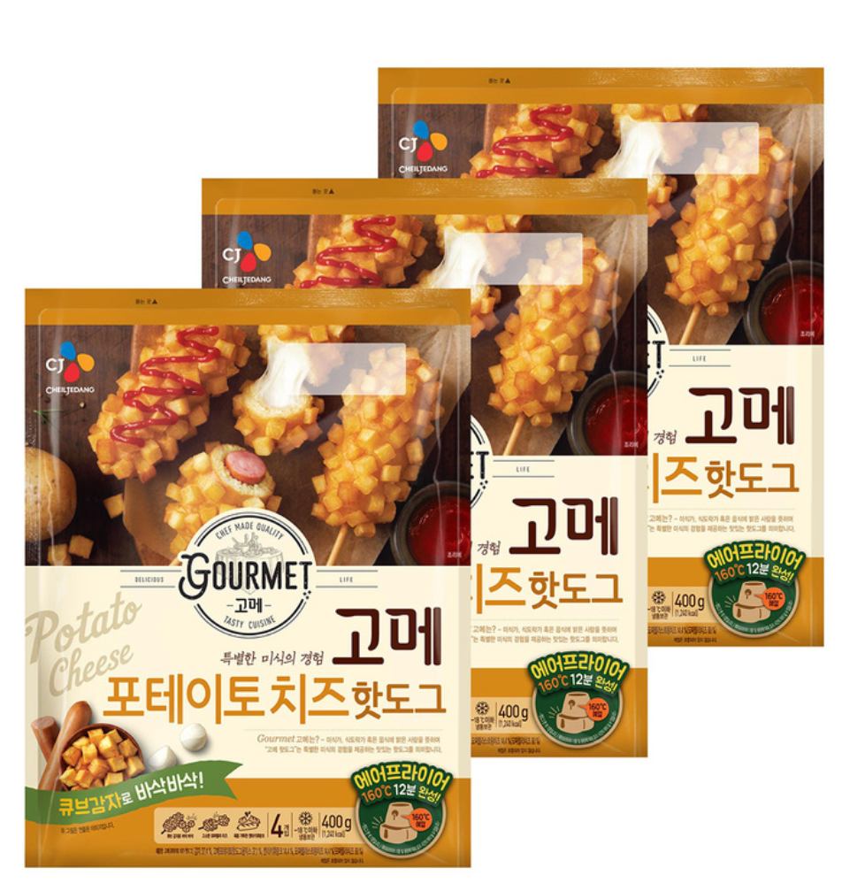 고메 포테이토 치즈핫도그/크리스피 핫도그 400g/480g 2팩/3팩 : KiWi Dream키위드림