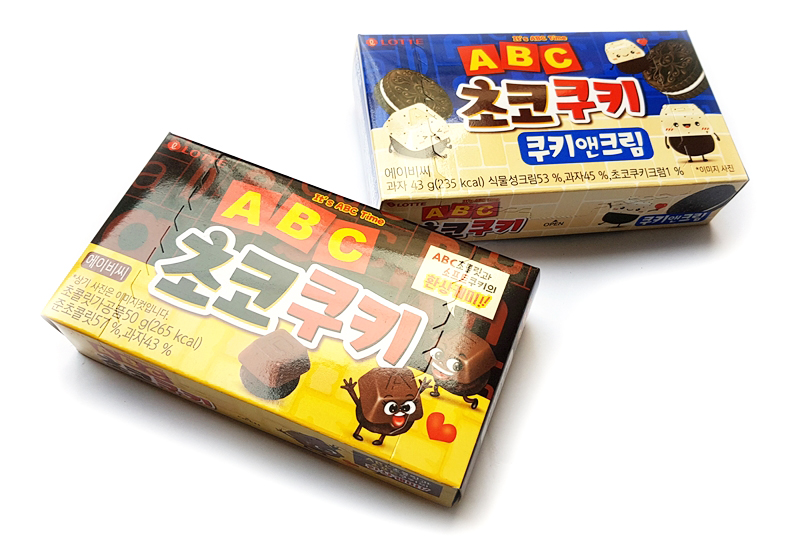 롯데 ABC초코쿠키50g 쿠키앤크림43g : 과자파는가게DH몰