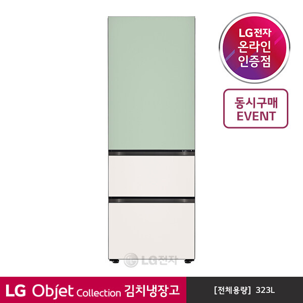 [LG][공식판매점] LG 오브제컬렉션 김치냉장고 스탠드형 Z330GMB151S (323L, 기본모델 Z330AAA151) : 신세계라이브쇼핑