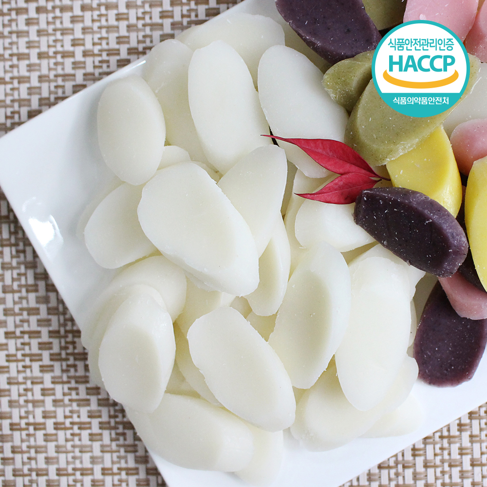 우리 농산물로 만든 흰 떡국떡 /오색 떡국떡 500g : 친환경팔도