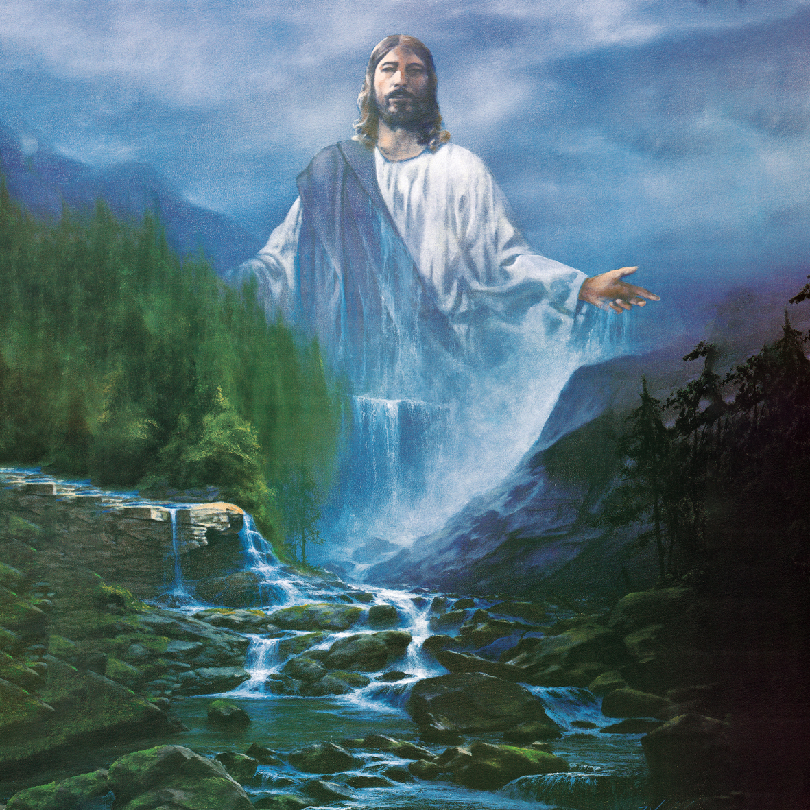 명화액자 l 성화 Living Water 인테리어 그림 캔버스 거실 추상화 선물 액자 : 태시스템