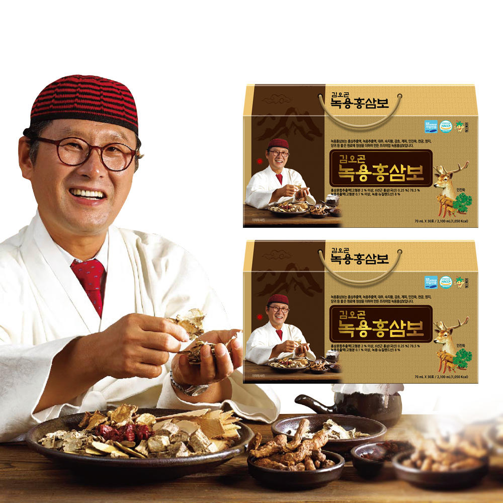 22년형 한의원장 김오곤 녹용홍삼보 6년근 홍삼 녹용 당귀 천궁 혼합 추출액 2개월 60포 : 메노막스   MenoMax