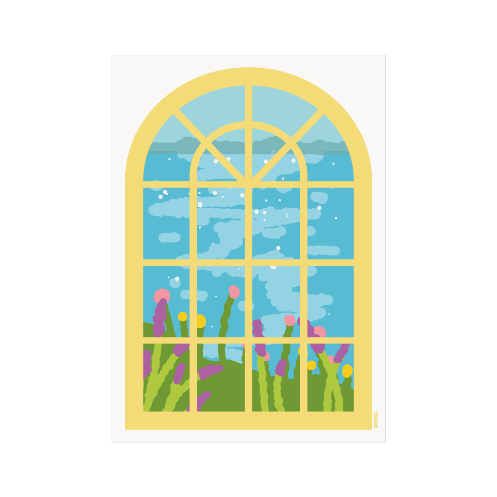윈도우 창문 포스터 리버뷰  river view window poster 스튜디오 데루 : 스튜디오데루