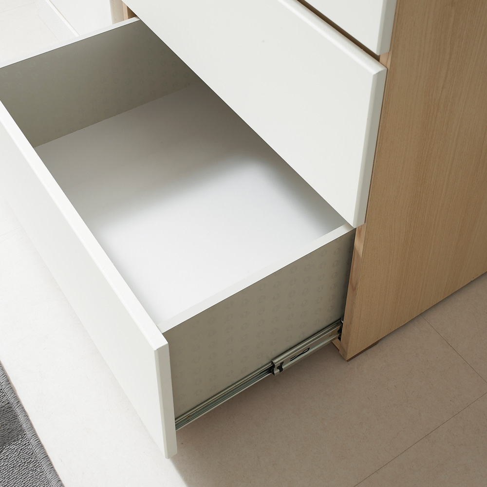 데니 드레스룸 옷 서랍장 아파트 안방 틈새 수납장 600x500x1255mm, 5단, 아카시아 : 데코라인