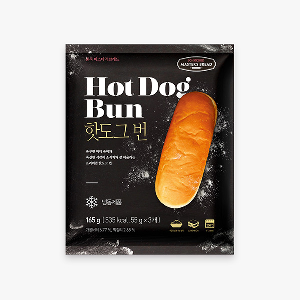 존쿡 델리미트 핫도그번 3EA 165g : 존쿡 델리미트