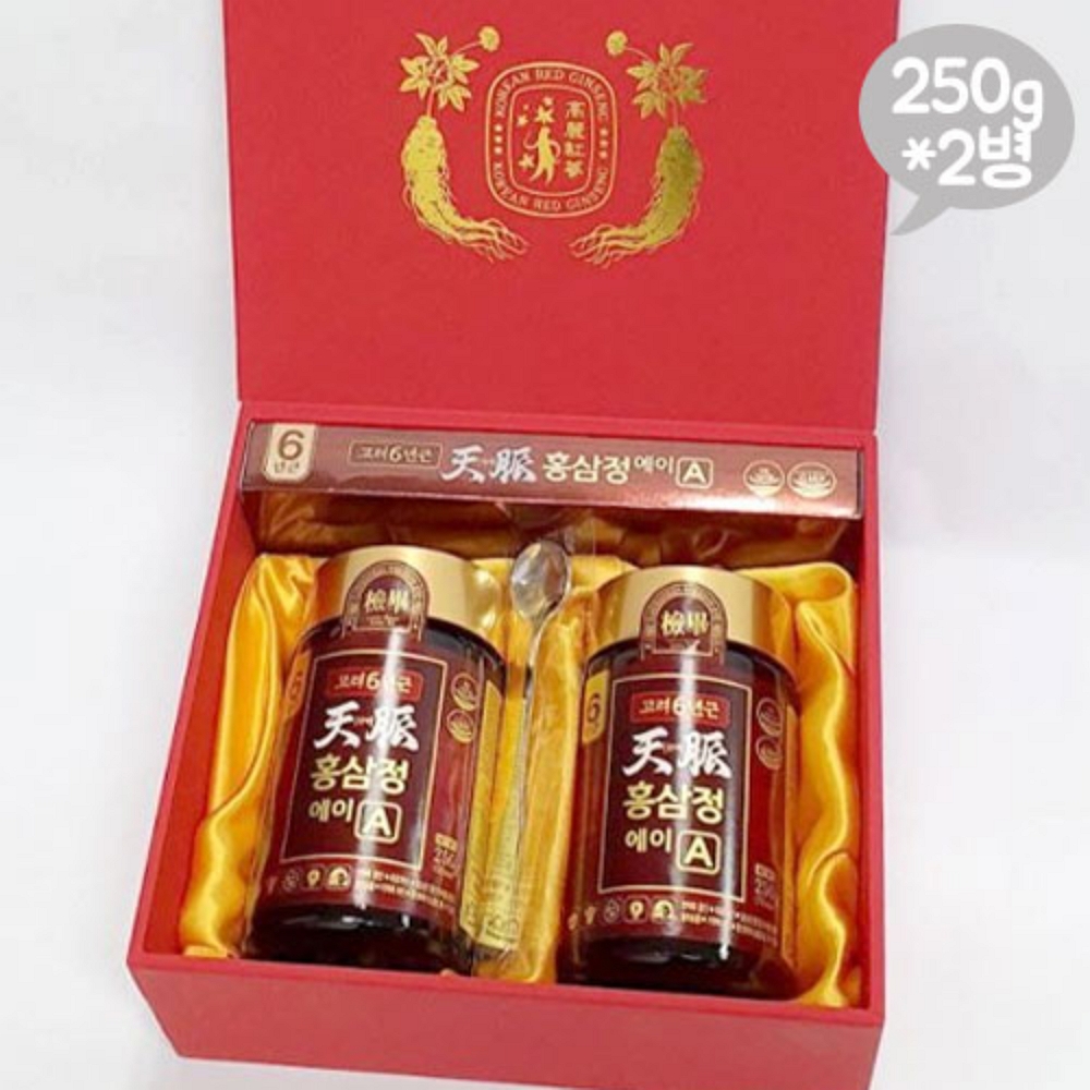 고려6년근 천맥 홍삼정A 250g x 2병 + 쇼핑백포함 : 꿀단지마켓