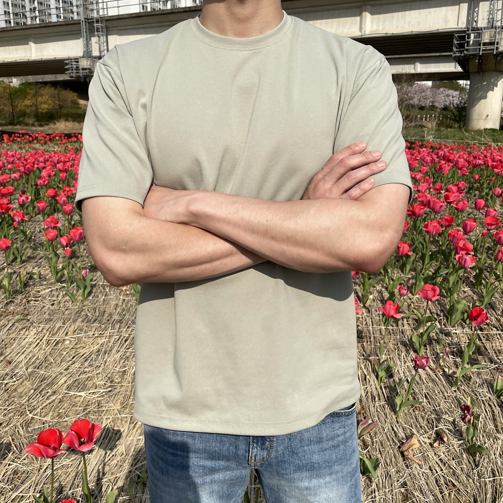 10수 반팔티 두꺼운 흰티 어깨넓어보이는 오버핏 : 놈181