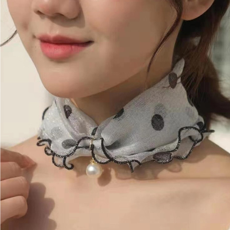 목커버 명품스타일스카프 스카프활용 와이어 자석 명품쁘띠 20대 호피 윤아 성유리 땡땡이 : 원투데이
