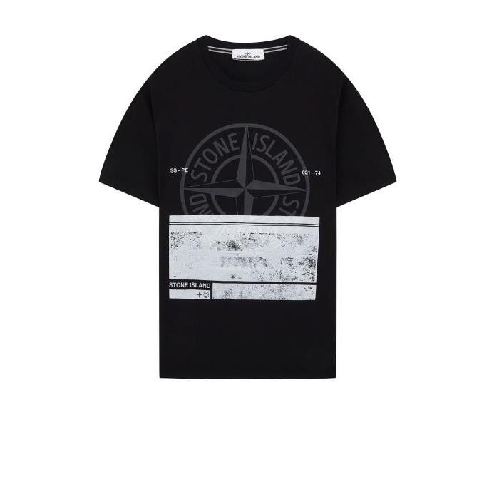 [해외]스톤아일랜드 폴로티셔츠 스톤아일랜드 티셔츠 2NS65 BLOCK ONE T-Shirt in Black : 나인세티아