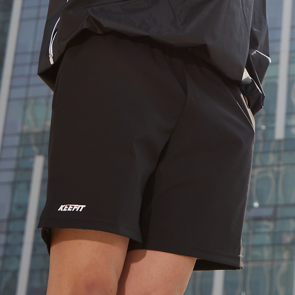 땀복 반바지 운동복 숏팬츠 블랙 무지 트레이닝 5부 반바지 키핏 : 키핏 KEEFIT