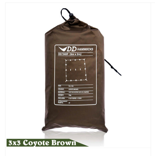 디디타프 DD Tarp 3x3 Coyote brown 코요테브라운 디디해먹 : 호방 인아웃도어
