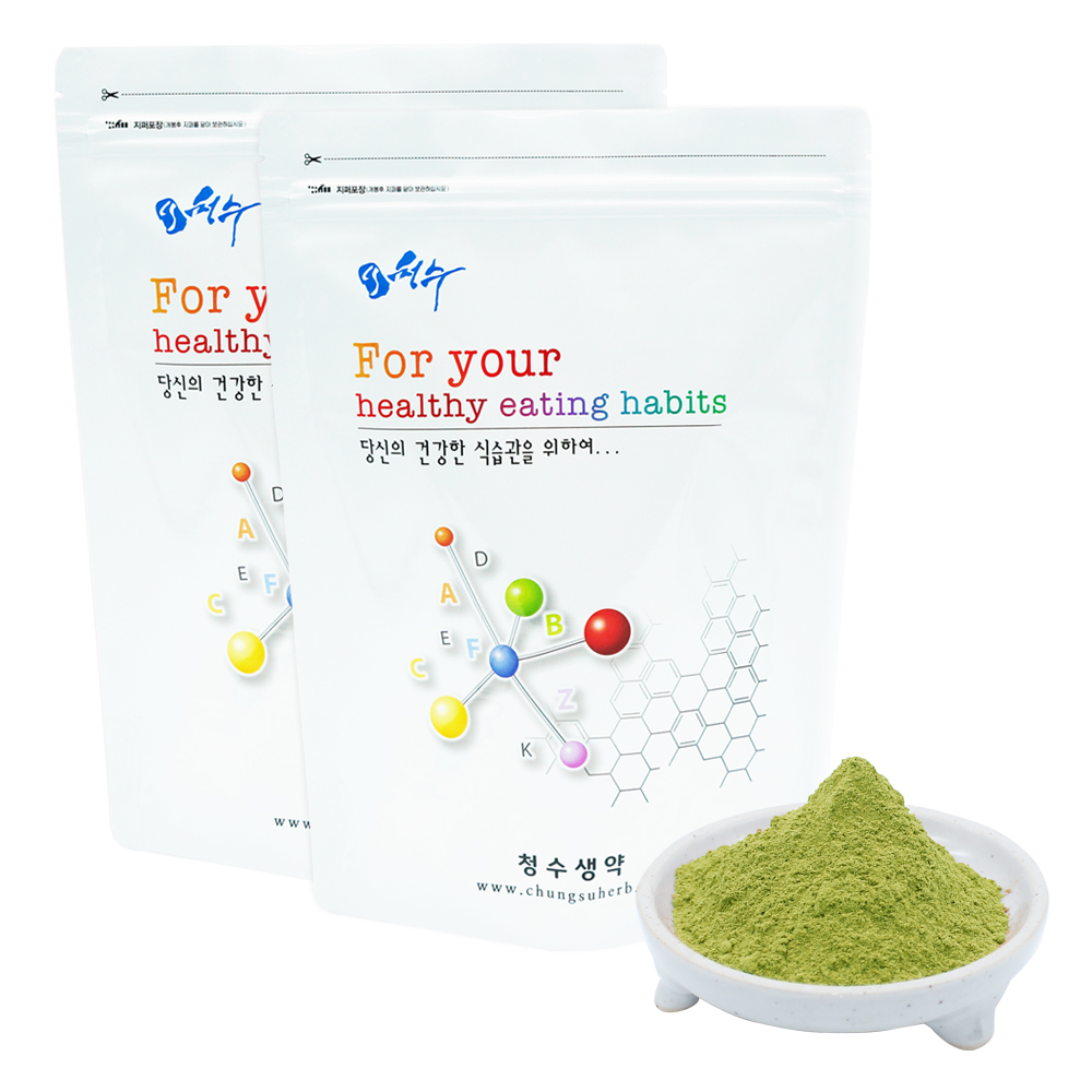 국산 새싹보리 분말 가루 1kg(500gx2) 보리새싹 대용량 : 청수생약