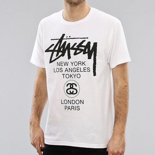 STUSSY WORLD TOUR TEE 오리지날 월드 투어 반팔 티셔츠 : 아메리칸스멜