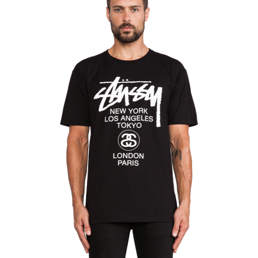 STUSSY WORLD TOUR TEE 오리지날 월드 투어 반팔 티셔츠 : 아메리칸스멜