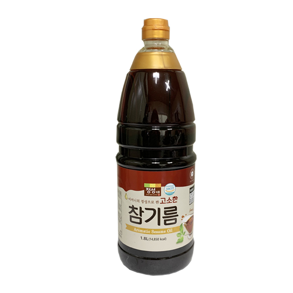 정성식품 정다운 고소한 참기름 1.8L  6개입 1BOX 깨분100% : 미채움푸드