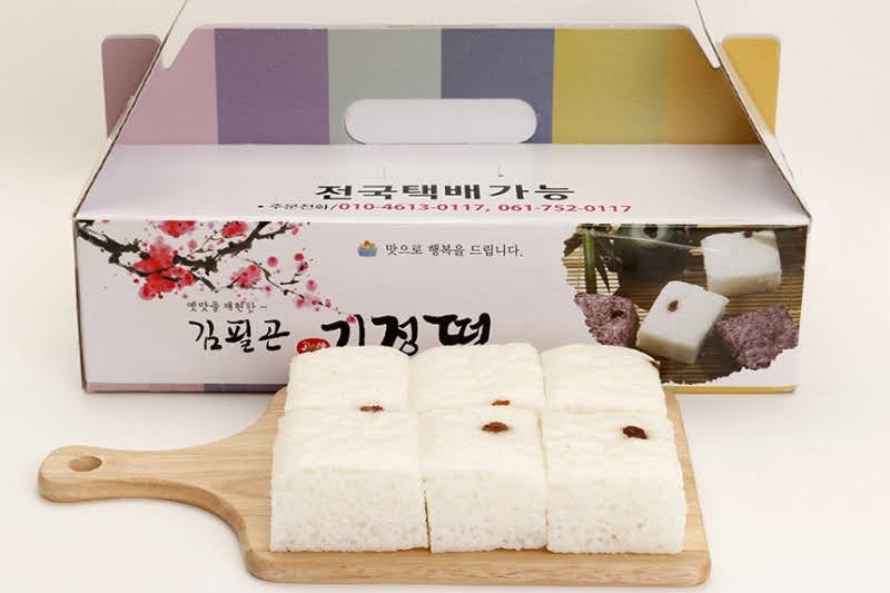 김필곤기정떡 증편 술떡 백미 기정2.5kg(24조각) : 김필곤광양기정떡