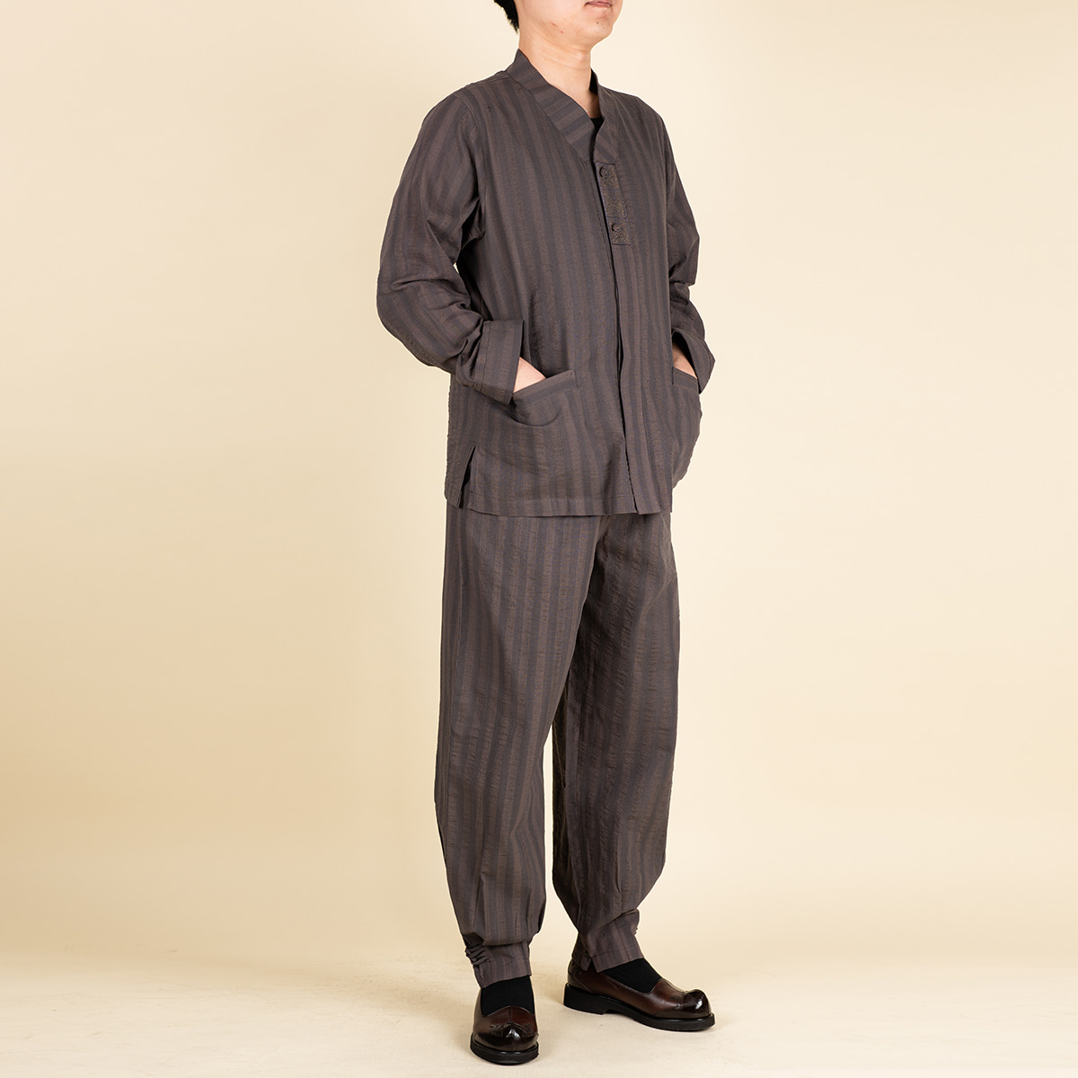 남자-스트라이프 면마 2ps 생활한복(개량한복) : 다오네우리옷