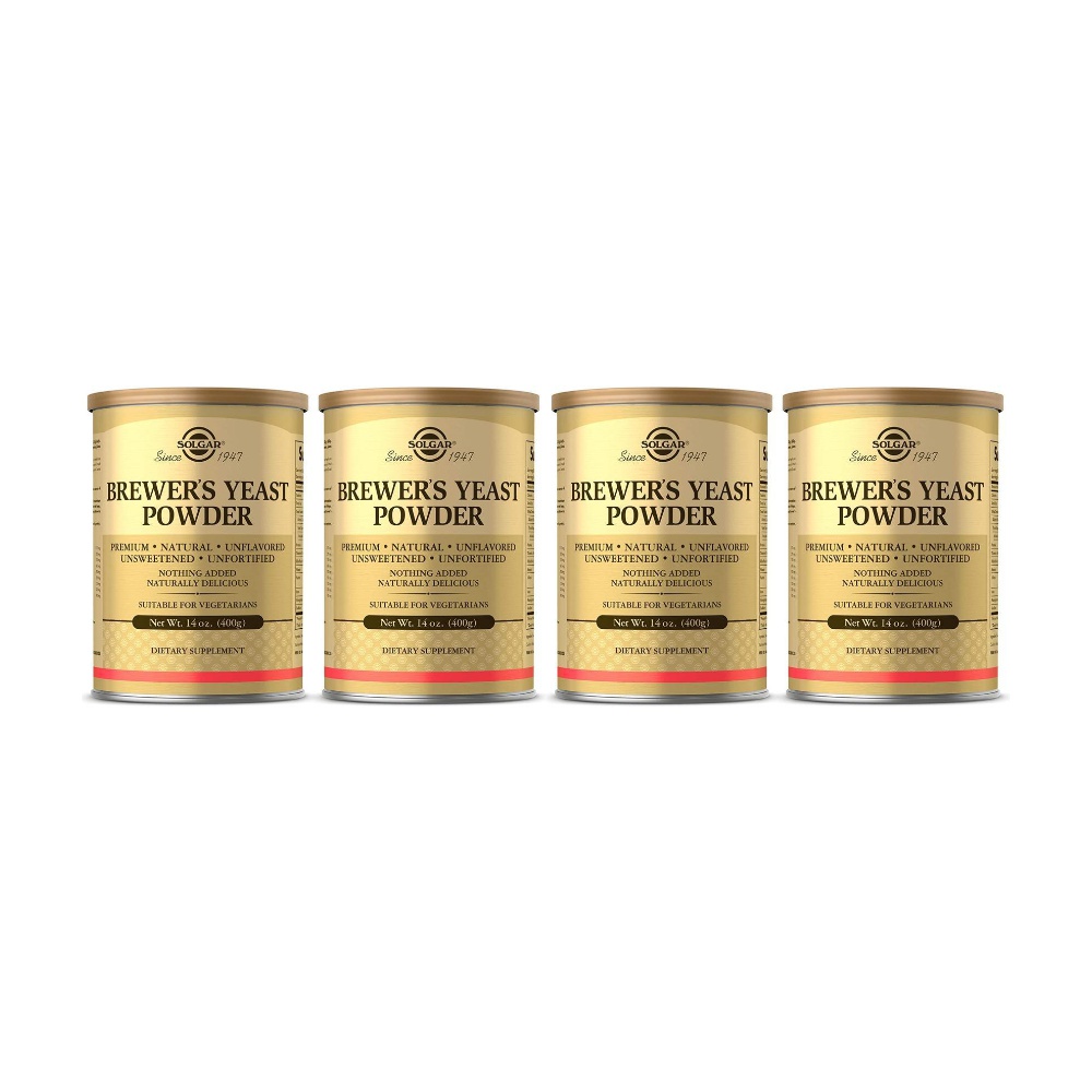 Solgar Brewers Yeast Powder 52 Servings 솔가 맥주효모 파우더 14oz(396.9그램) 4팩 52일 공급 : 해담코리아