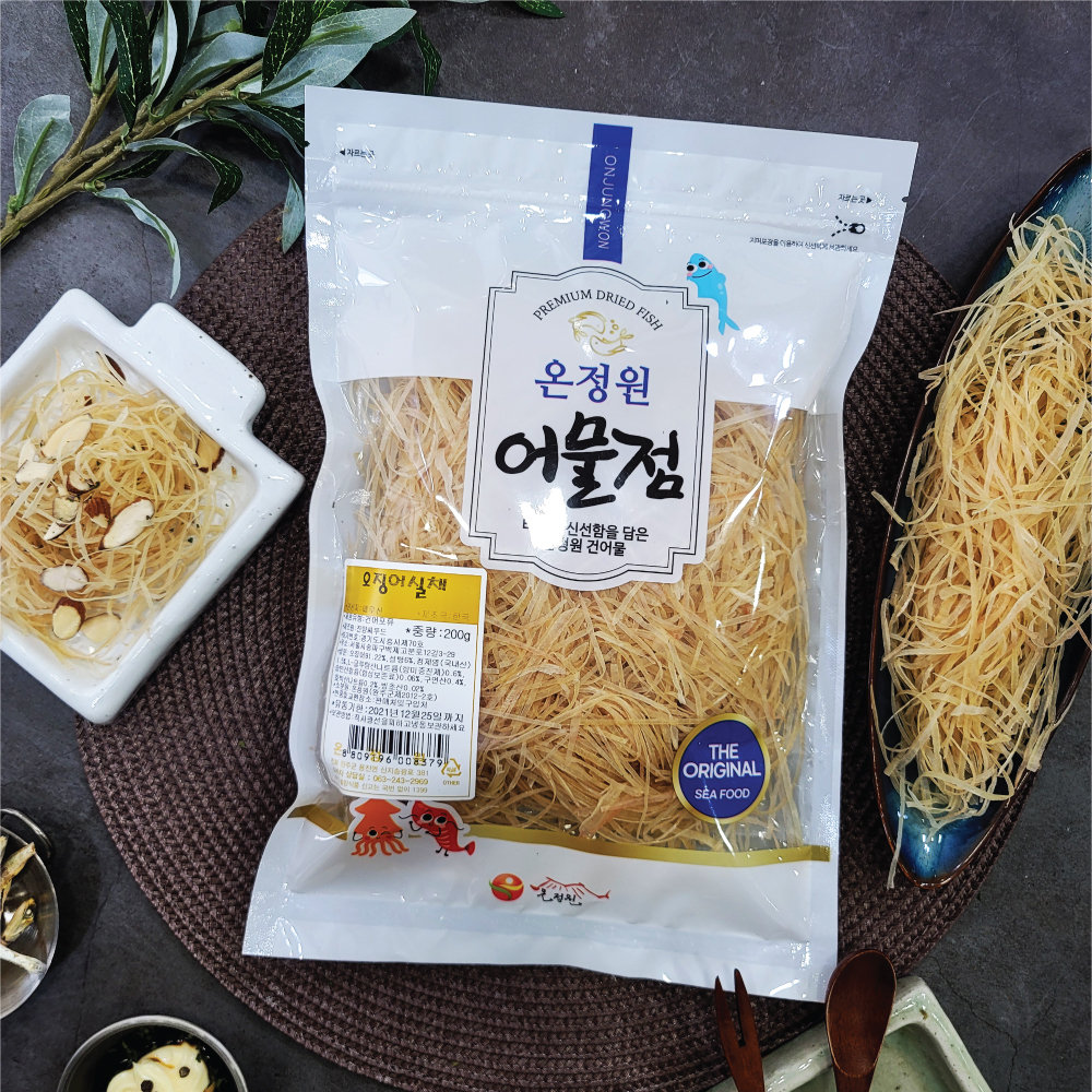 반찬으로 볶으면 맛있는 오징어실채 200g : 온정원