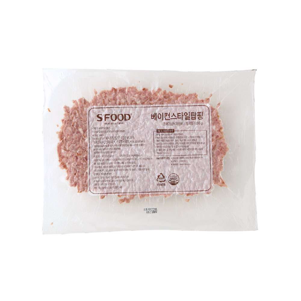 (아이스포장무료)에쓰푸드 베이컨스타일탑핑1kg 20mm : 오마이푸드