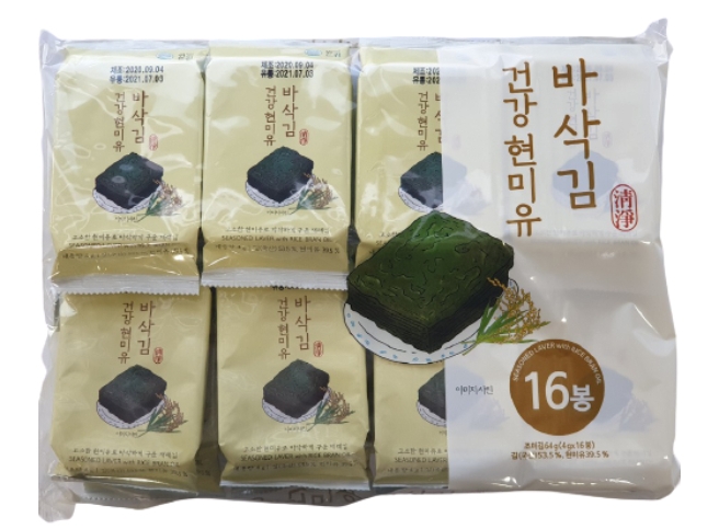 위드김 건강현미유 바삭김 4g x 16봉 (총16개입) : 삼영비앤에프