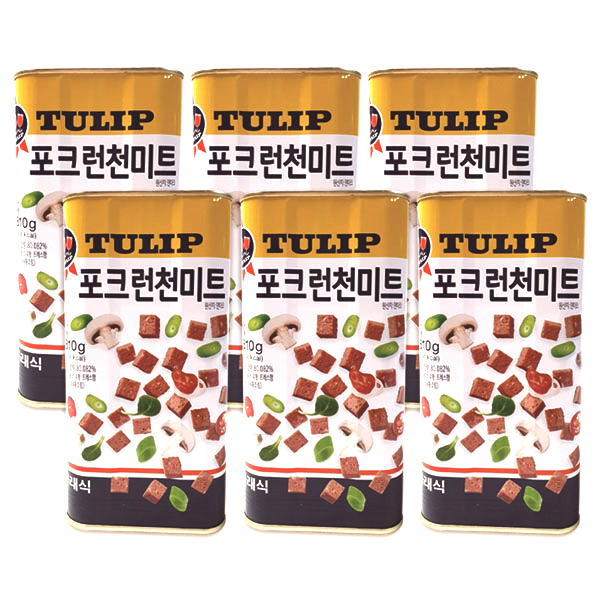 [푸드바스켓] 튤립 1Box 포크 런천미트 1.810g X 6개입 (부대찌개햄) : 푸드바스켓